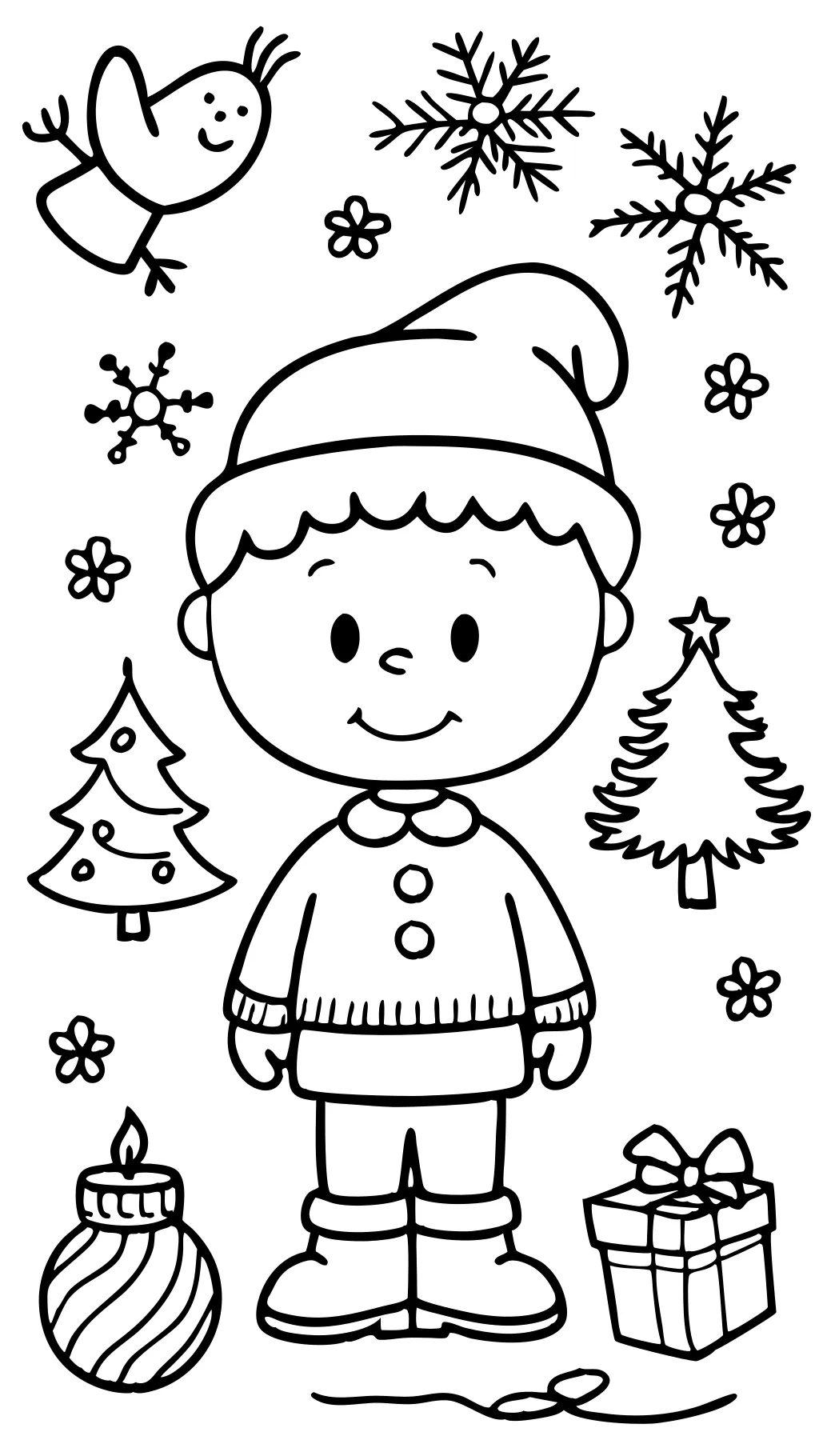 Páginas para colorear de Charlie Brown Navidad